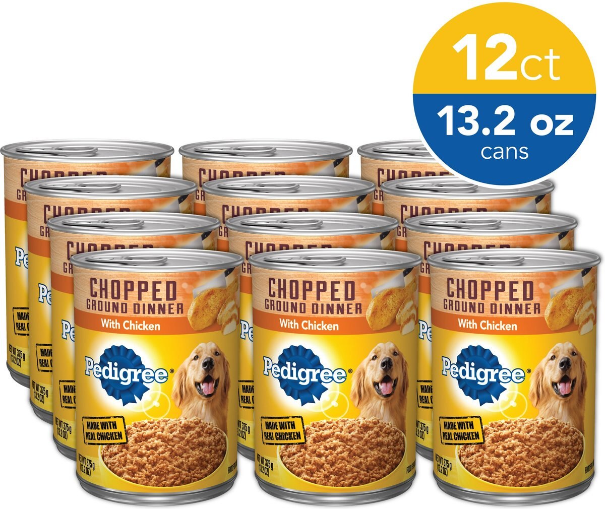 Pedigree Chopped Ground Dinner with Chicken Adult Canned Wet Dog Food