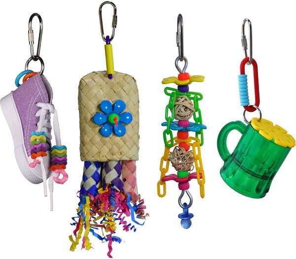 Super Bird Creations Bird Toy Bundle， Small/Medium， 4 count