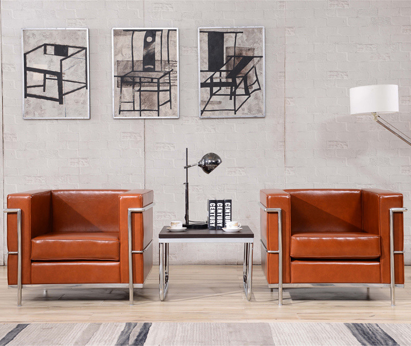 Cognac Leather Chair   Contemporary   Armchairs And Accent Chairs   by VirVentures  Houzz