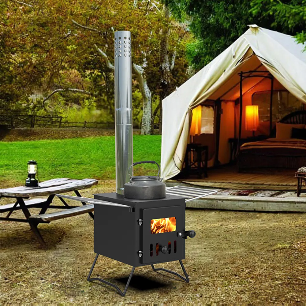 Hot  outdoor cooking wood stove camping tent stove