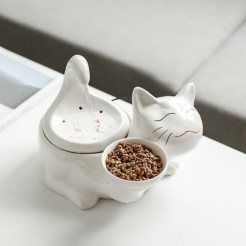 2L ceramic cat water fountain