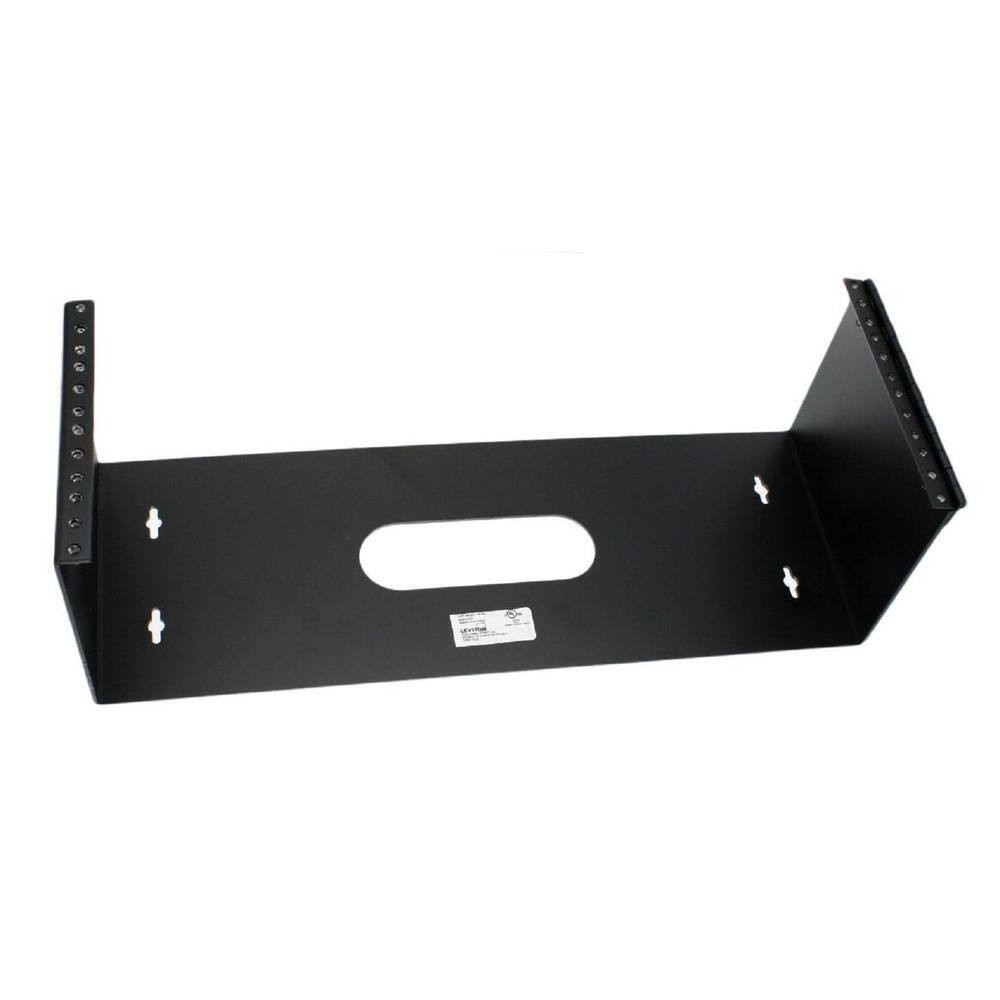 Leviton Cable Management Solutions 4-Position Hinged Wall-Mount Bracket Black 49251-W64