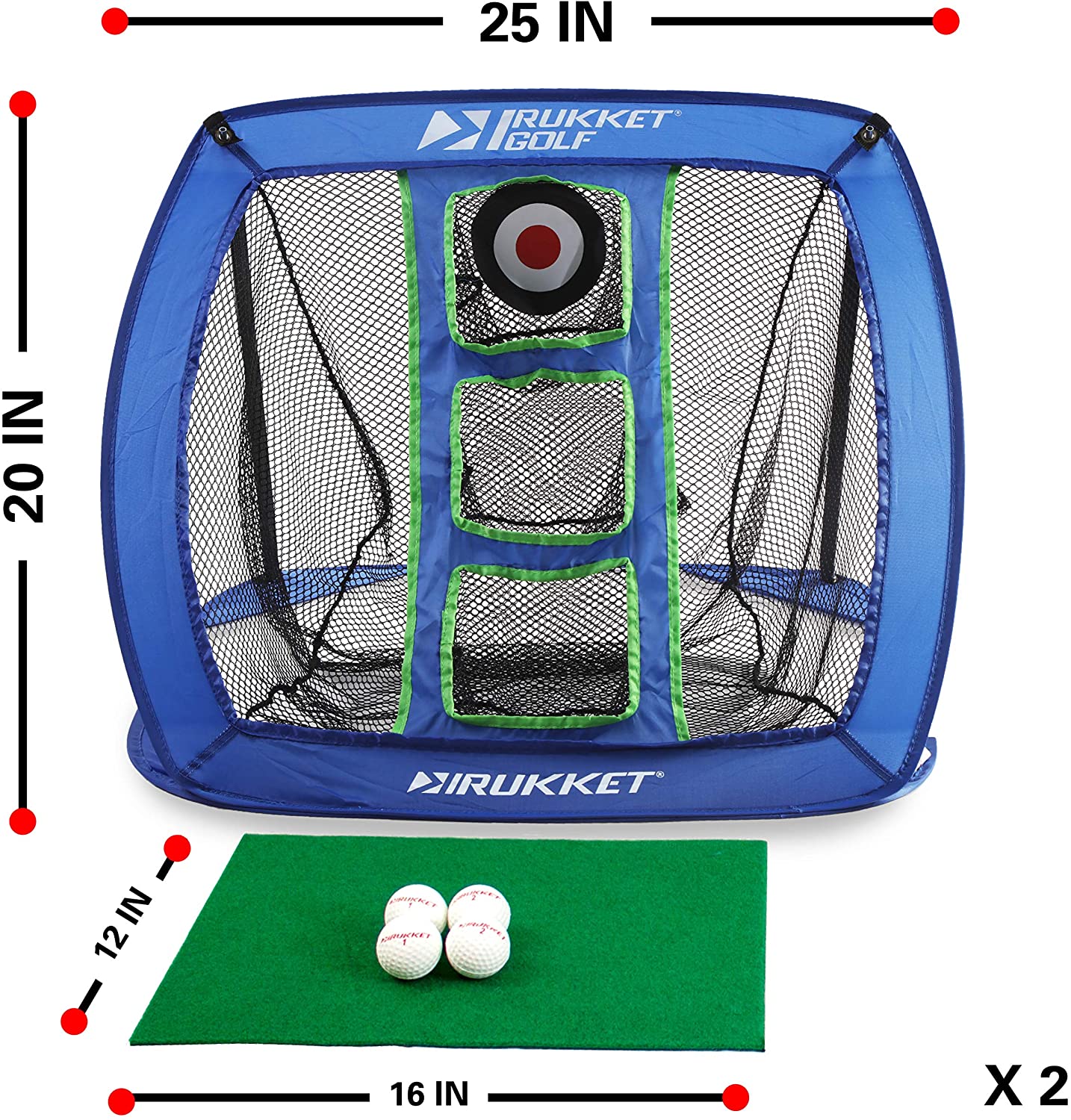 Rukket Golf Chipping Net， Chip Outdoor/Indoor， Golfing Practice Games (Royal Blue)