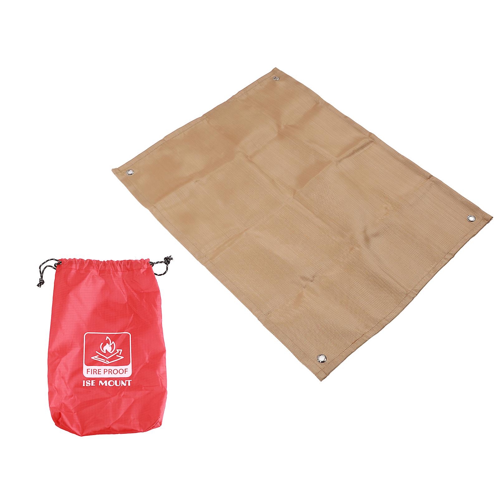 Flame Retardant Cloth Heat Insulation Fireproof Fiber Blanket For Outdoor Camping Barbecue60x80cm