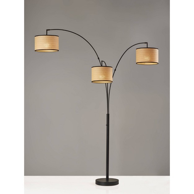 3 Arm Bowery Arc Lamp Black Adesso