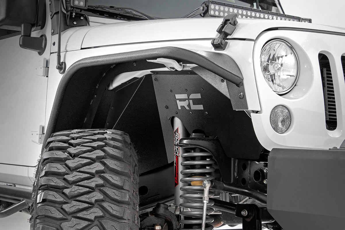 Rough Country Front Inner Fenders for 2007 - 2018 Jeep Wrangler JK - 1195