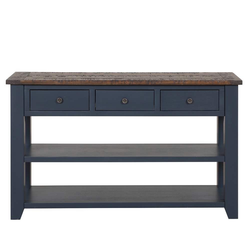 Solid Wood Top Console Table