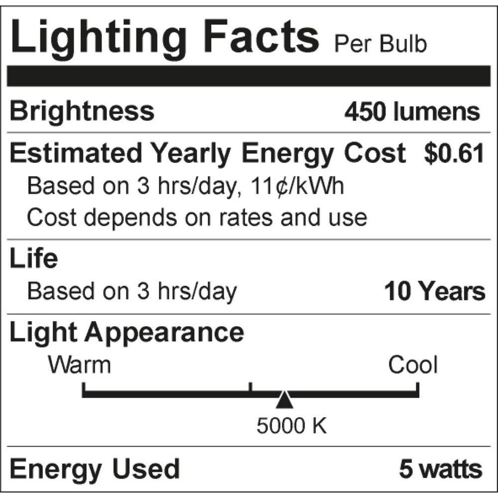 Philips 40-Watt Equivalent A19 Non-Dimmable E26 LED Light Bulb Daylight 5000K (4-Pack) 575811