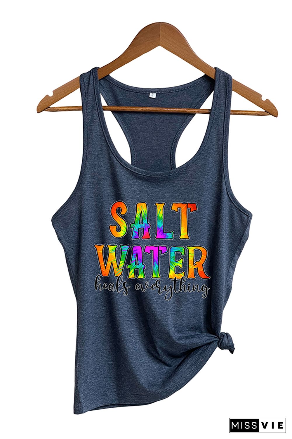 Salt Water Heels Everything Letter Print Graphic Tank Top