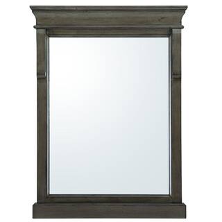 Home Decorators Collection 23.5 in. W x 32 in. H Framed Rectangular Bathroom Vanity Mirror in Distressed Grey NADGM2432