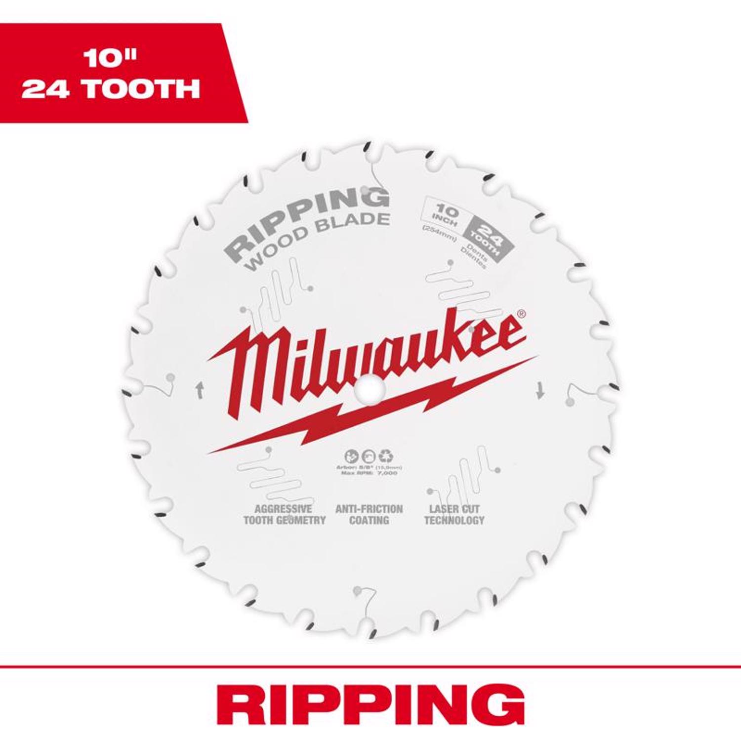 MW 10 in. D X 5/8 in. Ripping Tungsten Carbide Circular Saw Blade 24 teeth 1 pk