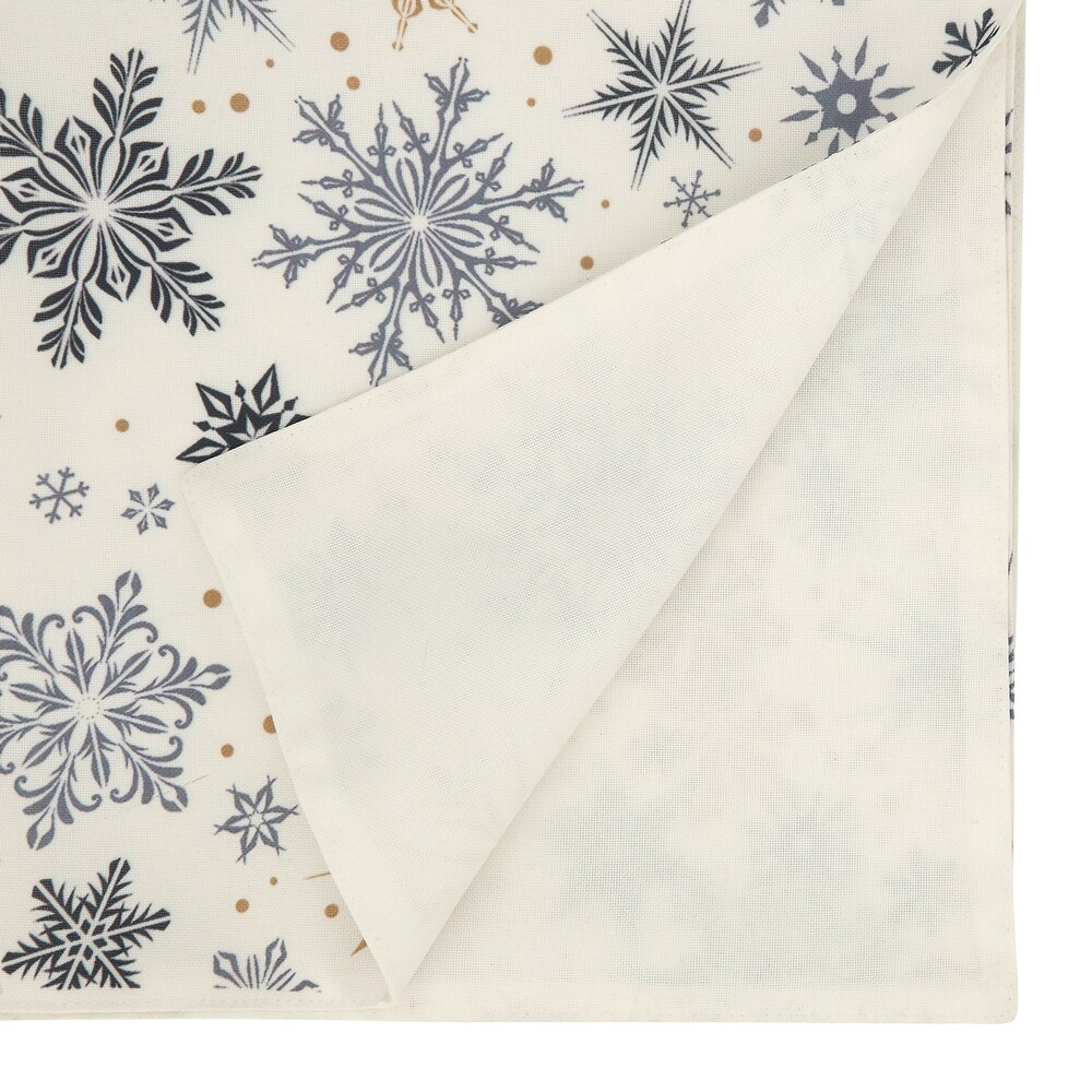 Christmas Table Runner With Snowflakes Design   16\