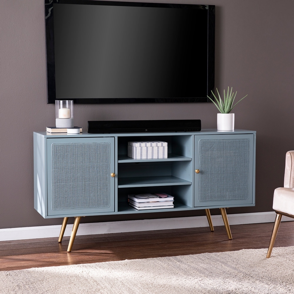 SEI Furniture Ainsworth Transitional Mint Wood Media TV Stand for TV's up to 56\