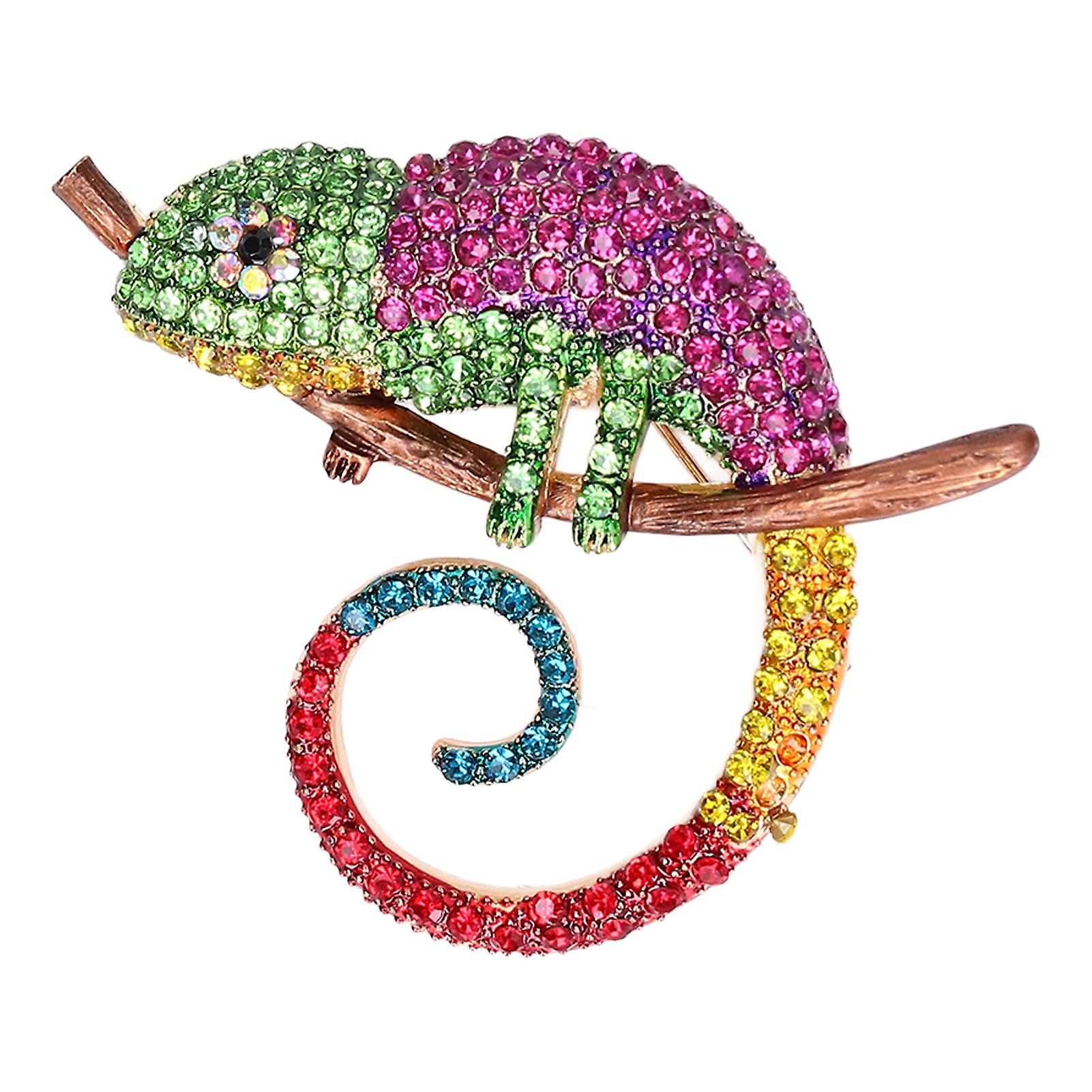 Brooch Fashion Design Anole Look Fine Workmanship Beautiful Appearance Light Weight Brooch Pinrose Red