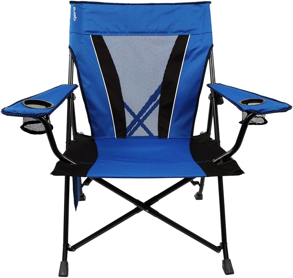 Kijaro XXL Dual Lock Portable Camping Chair - Supports Up To 400lbs - Enjoy the Outdoors in a Versatile Folding Chair， Sports Chair， Outdoor Chair and Lawn Chair (Madives Blue)