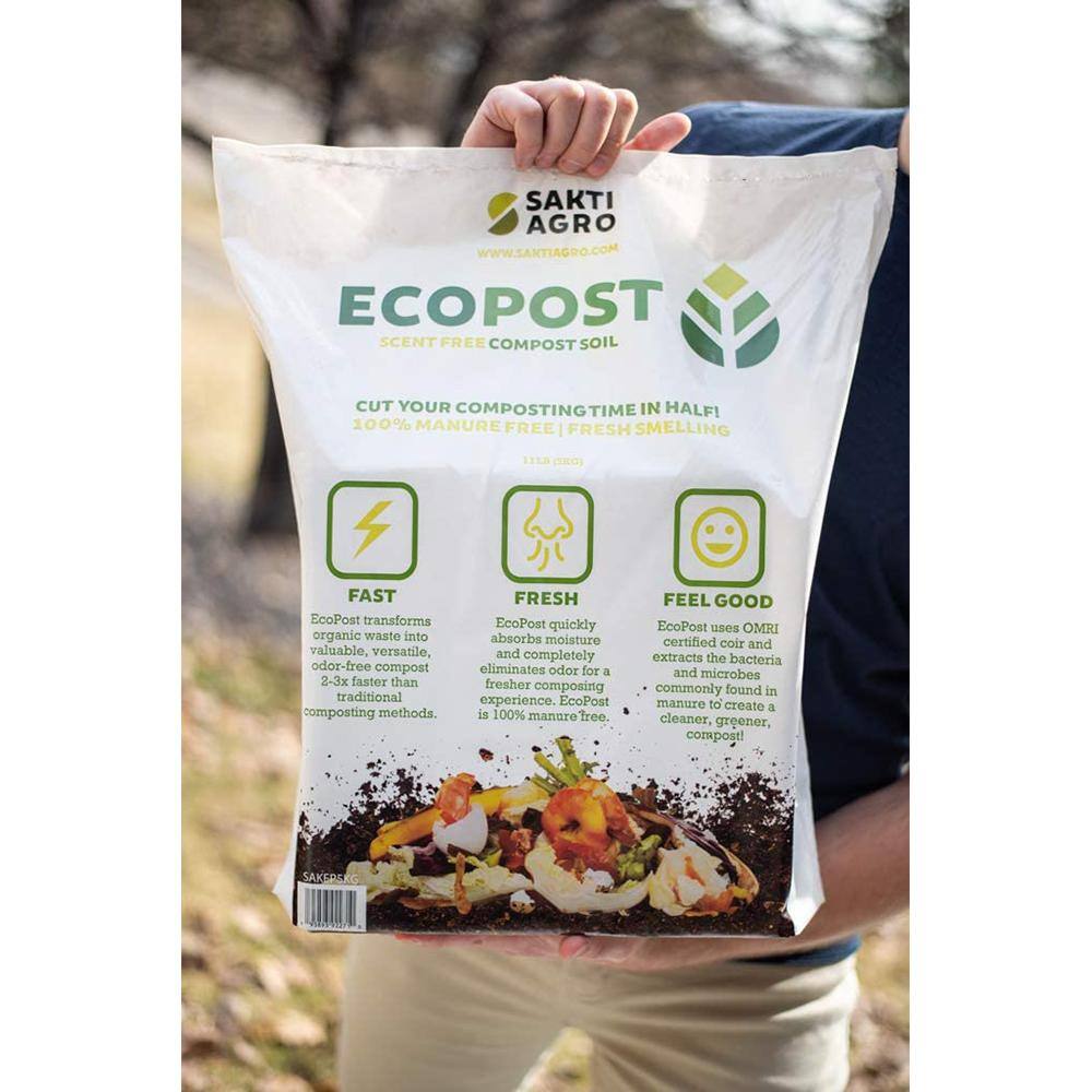 Viagrow 2.8 cu. ft. Sakti Agro EcoPost Compost Soil Scent Free Coconut Coir Expanding Block (100 l) SAKEP5KG