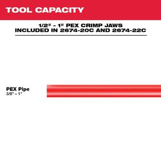 MW M18 18-Volt Lithium-Ion Cordless Short Throw Press Tool Kit with PEX Crimp Jaws and M18 Oscillating Multi-Tool 2674-22C-2626-20