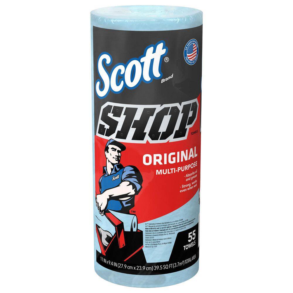 Scott Original Blue Shop Paper Towel Roll (55 sheets per Roll) 75147