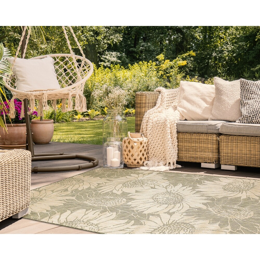 Liora Manne Carmel Sunflower Field Indoor/Outdoor Rug