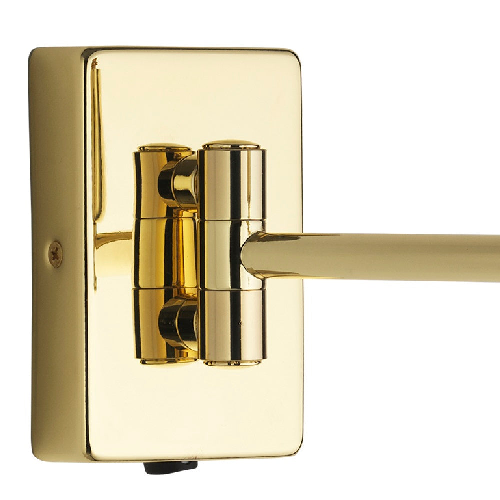 Britalia 220057 Polished Brass Vintage Switched Swing Arm Wall Light Bracket