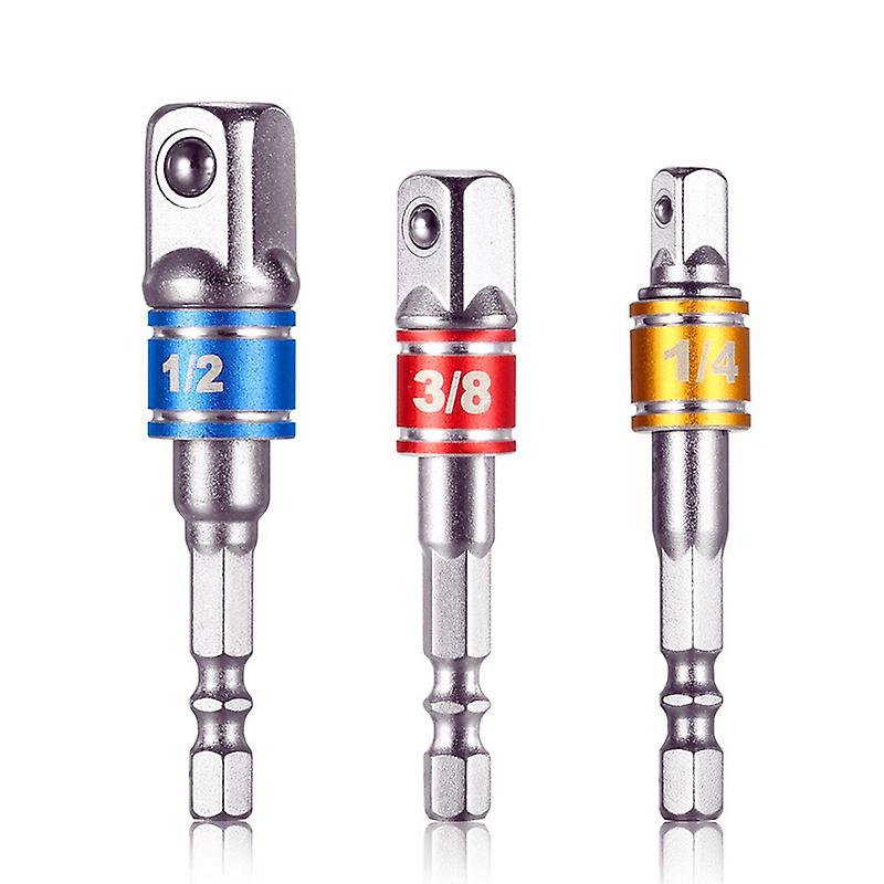 3pcs Screwdriver Hex Shank Quick Release Screw Driver Bit Holder Extension Bar Socket Bit Adapter Electric Drill Accessories