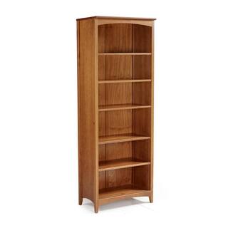 Camaflexi Shaker Style 72 in. Cherry Wood 6-shelf Standard Bookcase with Adjustable Shelves SHK345