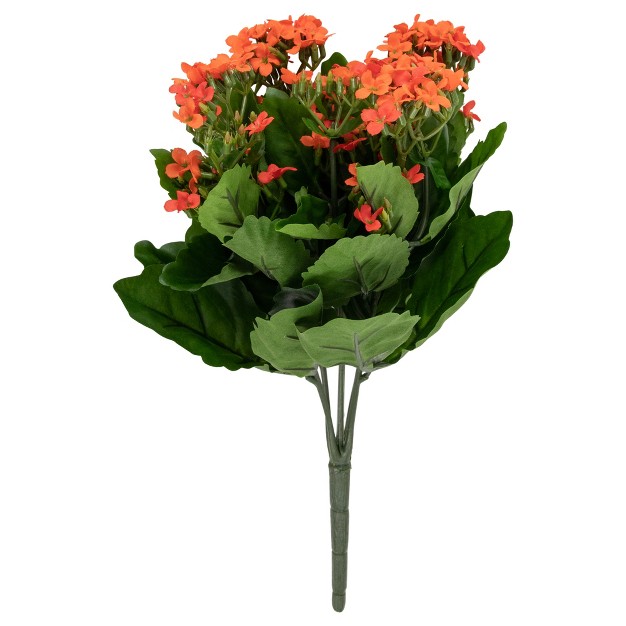 Orange Kalanchoe Artificial Silk Floral Bouquet