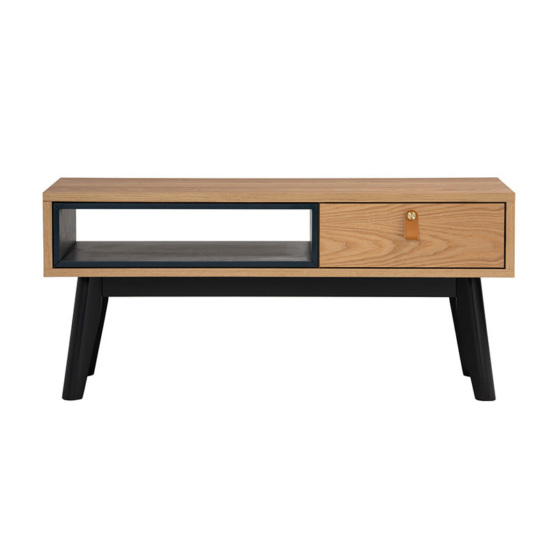 CASTOR Coffee Table 100cm - Natural, Navy Blue & Black