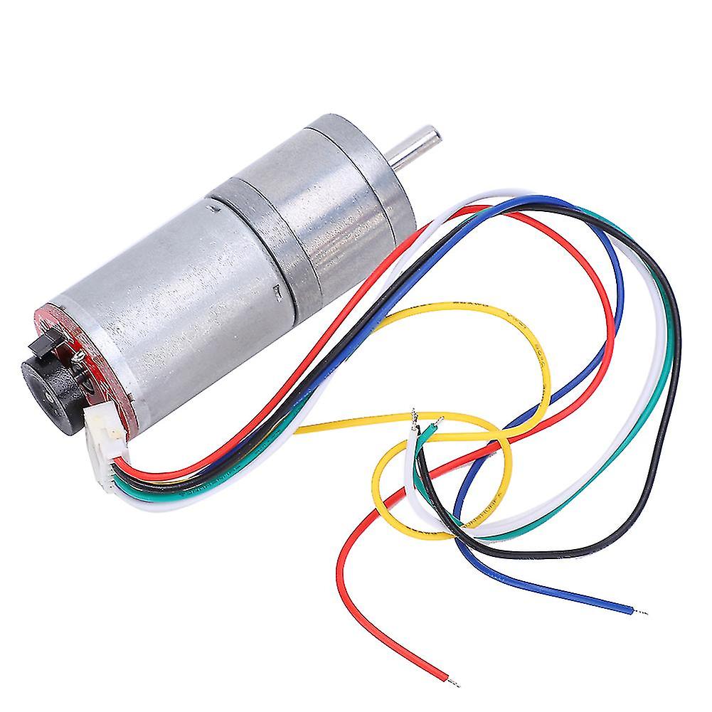 Gear Motor DC with Speed Encoder Brush DC Motors Reducer Copper Stainless Steel GA25‑370DC12V 300RPM