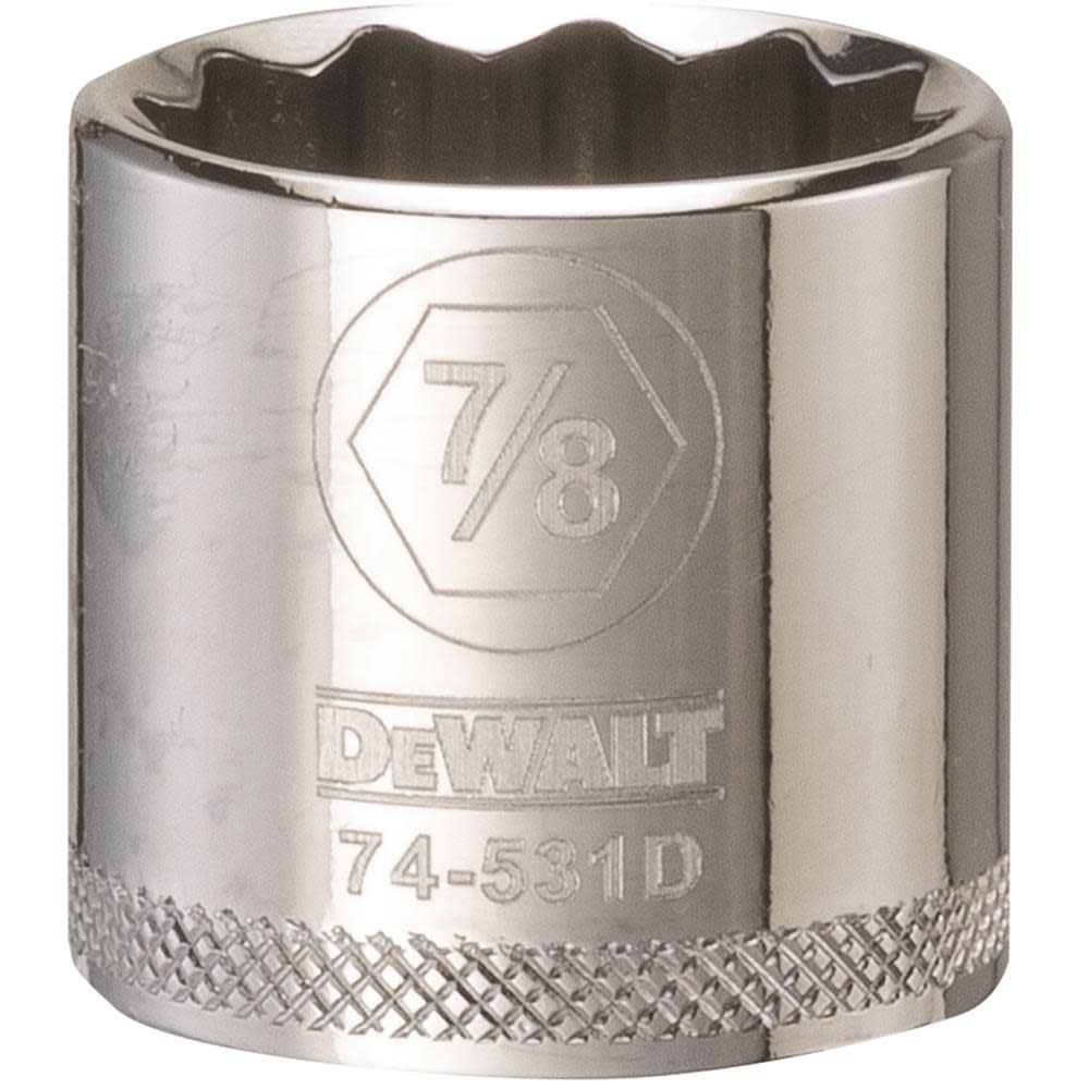 DEWALT Socket 12 Point 3/8 Drive 7/8 SAE