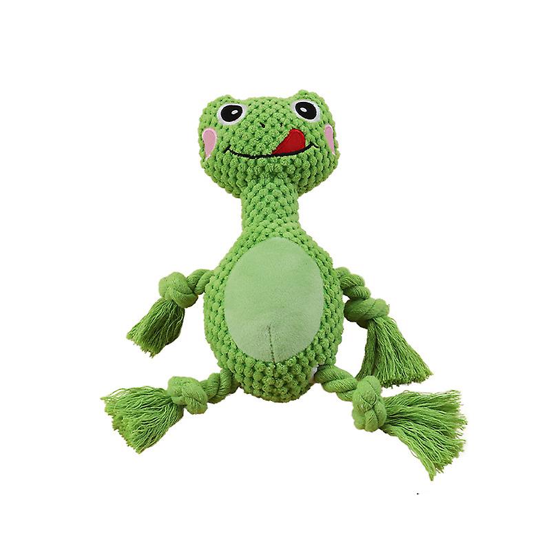 Miman Durable Soft Plush Toys For Dogs， Squeaky Dog Toys frog