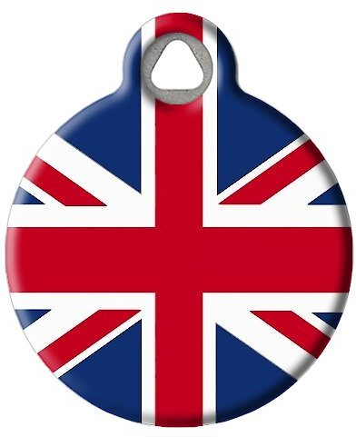 Dog Tag Art British Flag Personalized Dog and Cat ID Tag