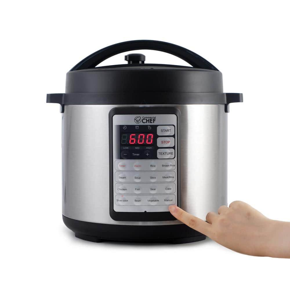 Commercial CHEF 6.3 qt. Stainless Steel 13-in-1 Electric Pressure Cooker CHP63MS