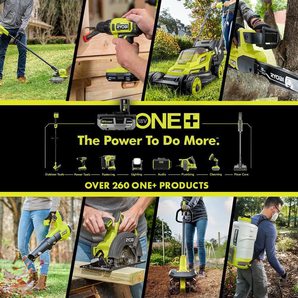 RYOBI ONE HP 18V Brushless Whisper Series 12 in Battery Chainsaw and Pole Lopper w 60 Ah Battery and Charger