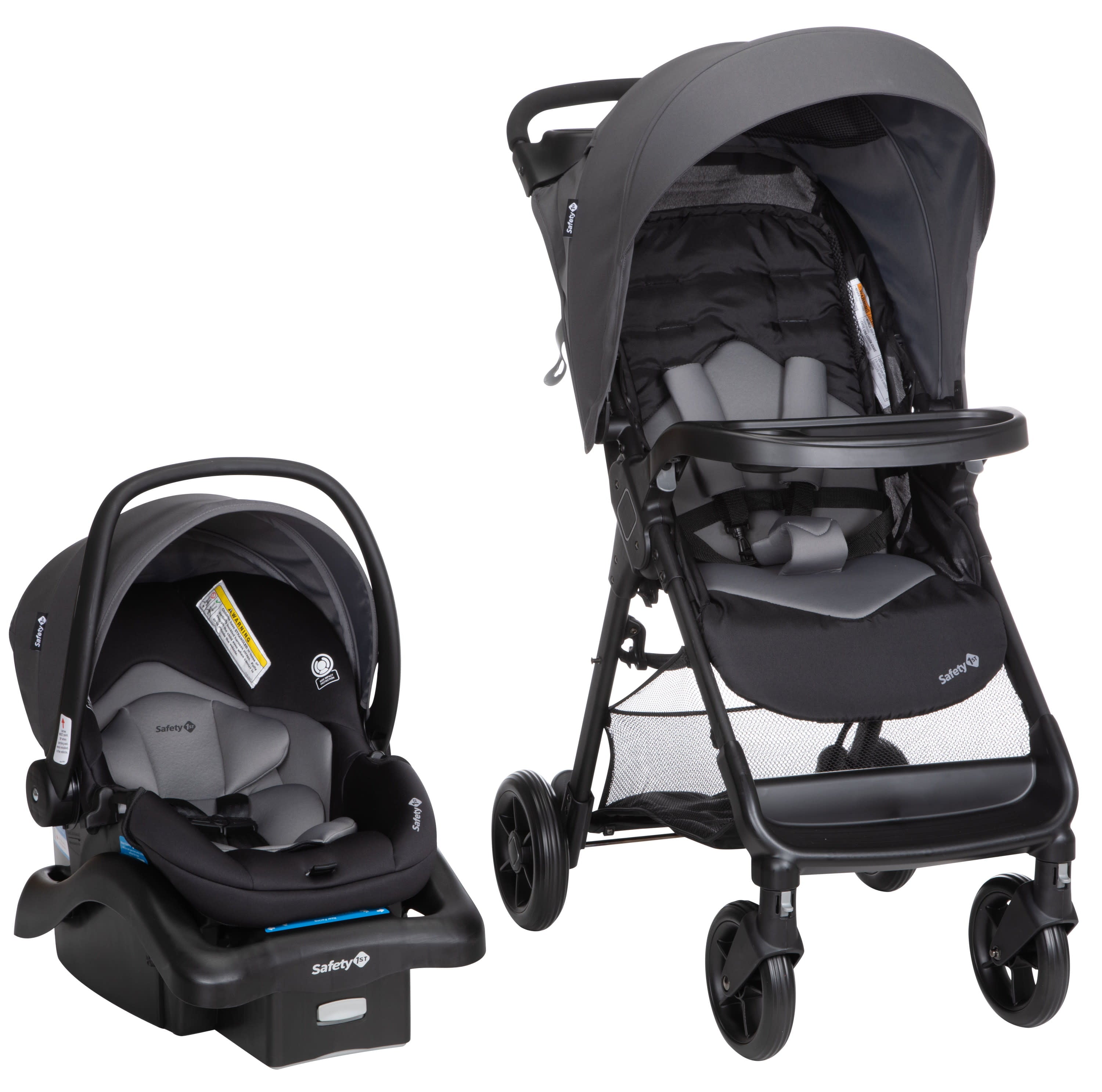 Safety 1ˢᵗ Smooth Ride Travel System Stroller and Infant Car Seat, Monument