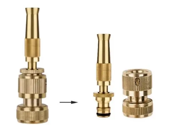 China Factory Supply  3/4 inch quick connector brass garden water hose Copper Quick Connector