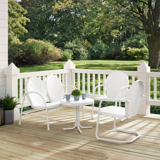 Griffith 4pc Outdoor Conversation Set White Crosley