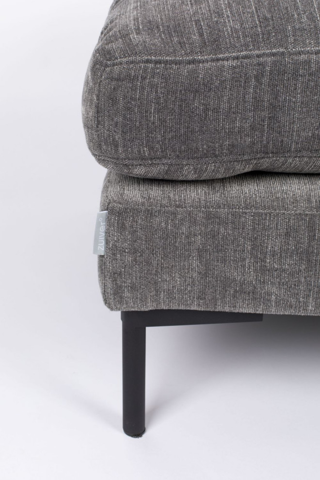 Dark Gray Upholstered Ottoman  Zuiver Summer   Transitional   Footstools And Ottomans   by Luxury Furnitures  Houzz