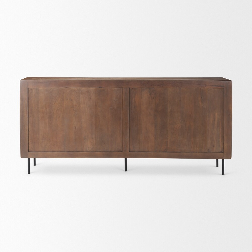 Lance Medium Brown Solid Wood w/ Curved Facade Sideboard   50\