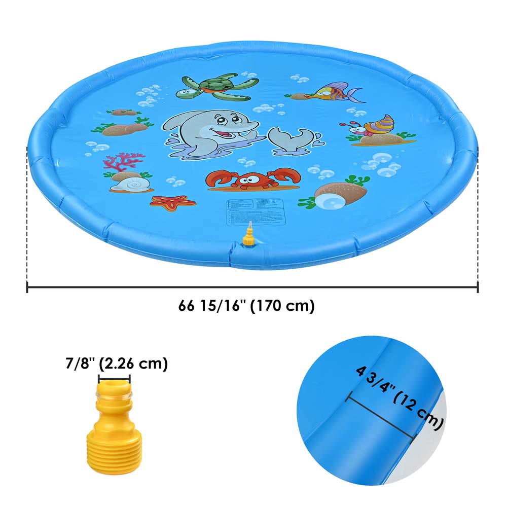 Yescom Sprinkler Play Mat Splash Pad Wading Kiddle Pool 67