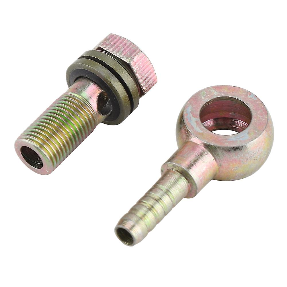 Pair Of M10 * 1.0mm Motorcycle Refit Oil Cooler Fittings Plug M8 Ball Head Adapter