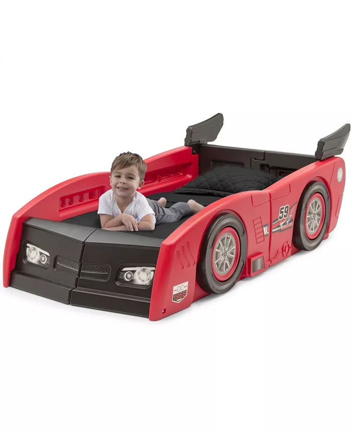 Delta Children Grand Prix Race Car Toddler and Twin Bed