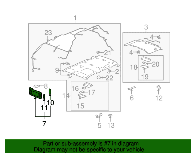 Genuine OE GM Sun-Visor - 22850311