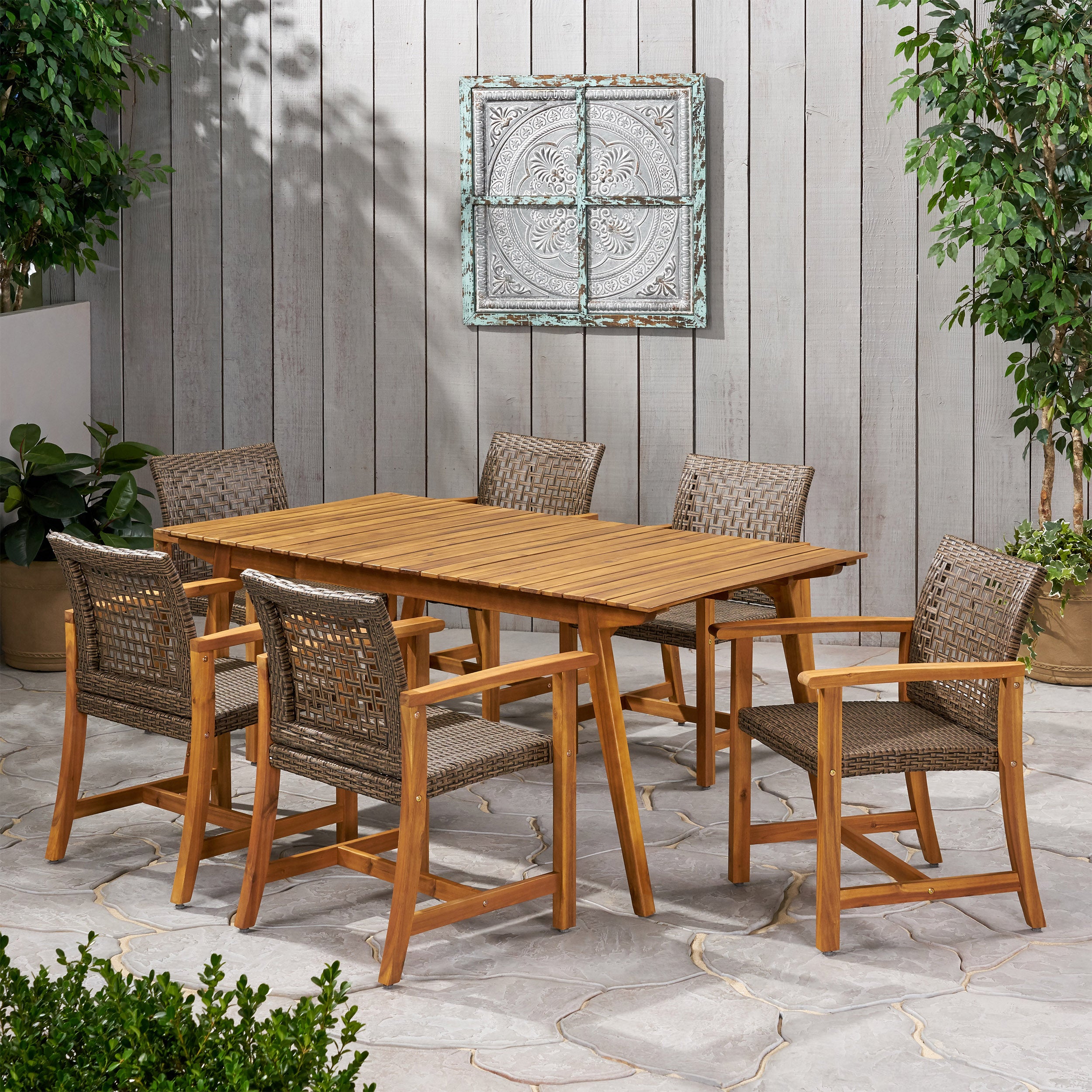 Jovana Outdoor 6 Seater Dining Set