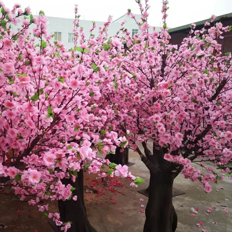 artificial peach blossom flowers trees artificial for indoor decorative wedding table tree centerpieces decoration