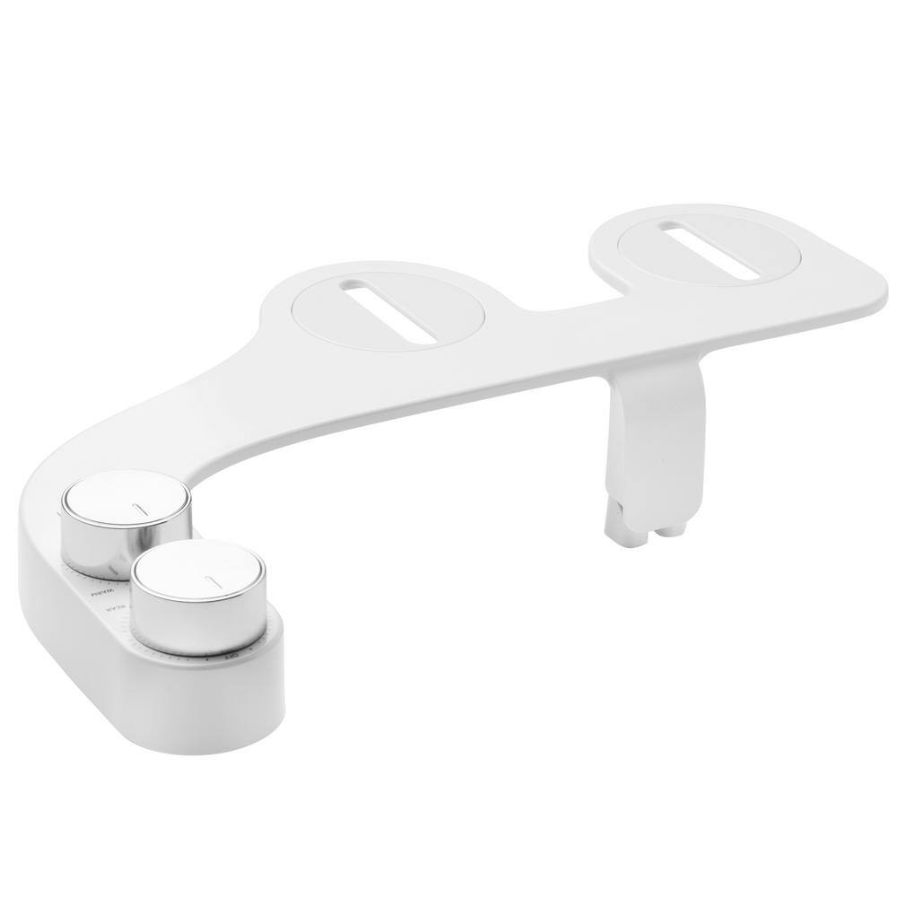 Brondell FreshSpa Comfort+ Non-Electric Dual Temperature Bidet Attachment in White FSR-25