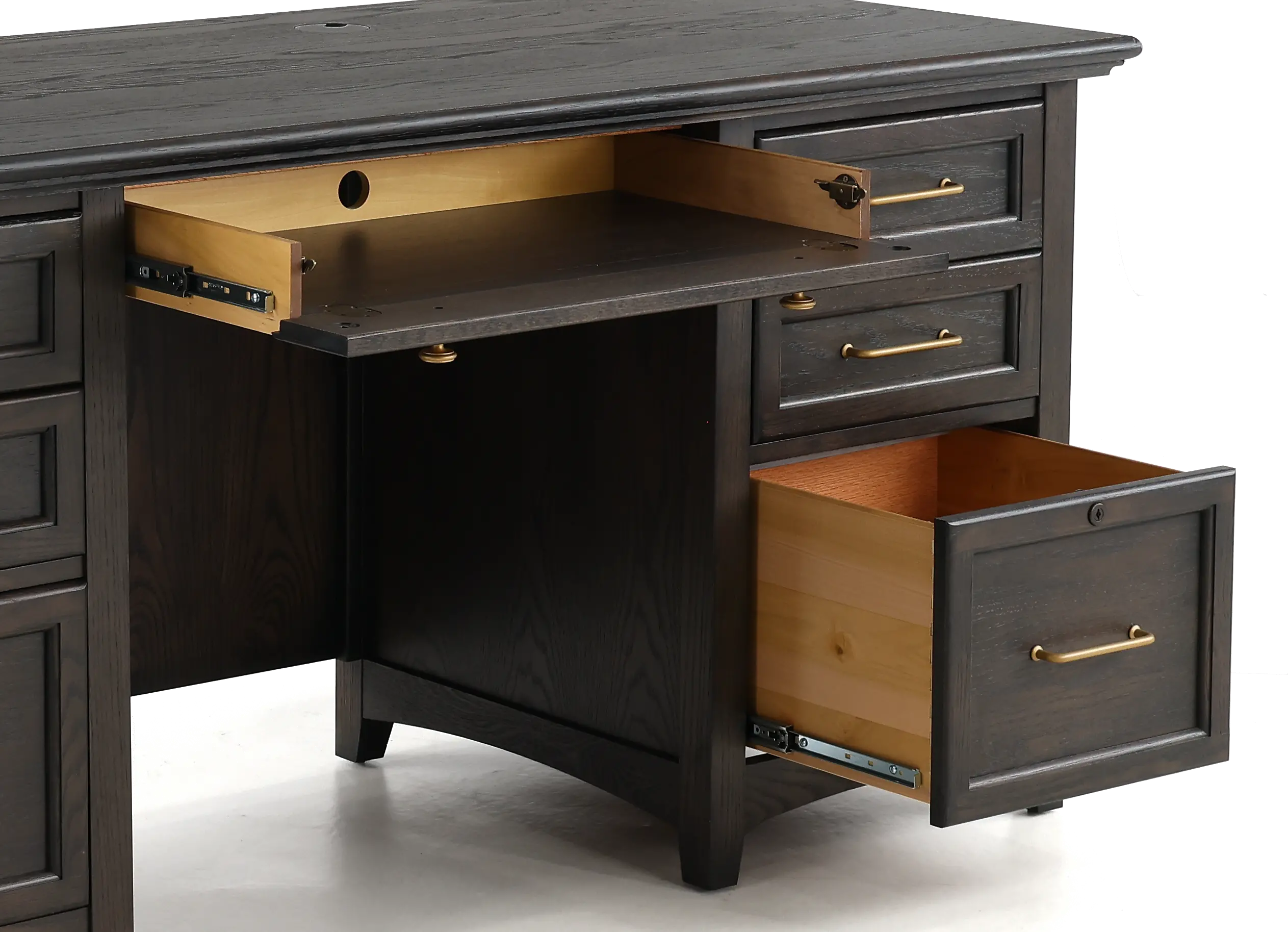 Addison Gray 66 Inch Executive Desk