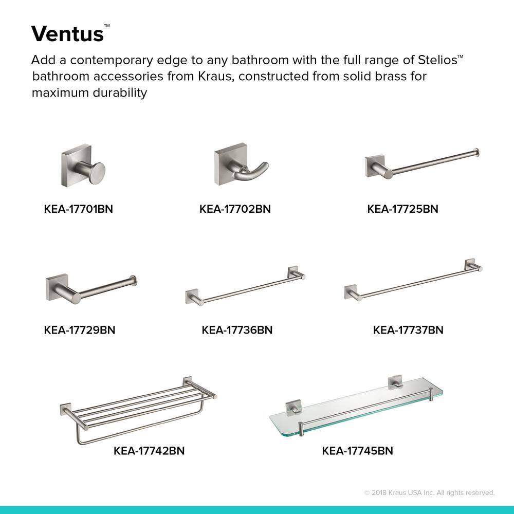 KRAUS Ventus 18 in. Bathroom Towel Bar in Brushed Nickel KEA-17736BN