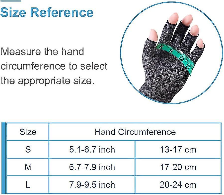 2 Pairs Arthritis Gloves Compression Gloves Fingerless Gloves For Pain Relief