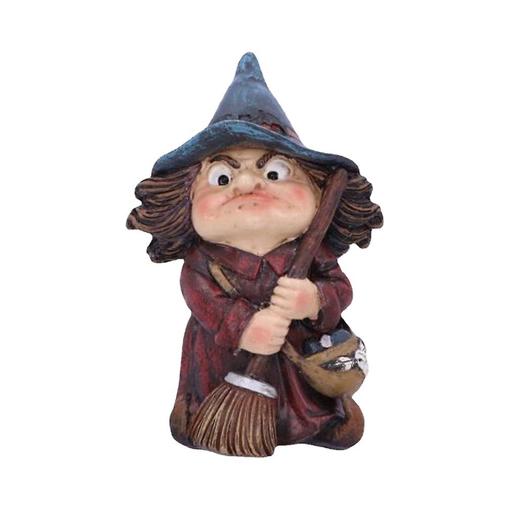 Halloween Magic Witch Garden Statues Sculptures Outdoor Ornament Crafts